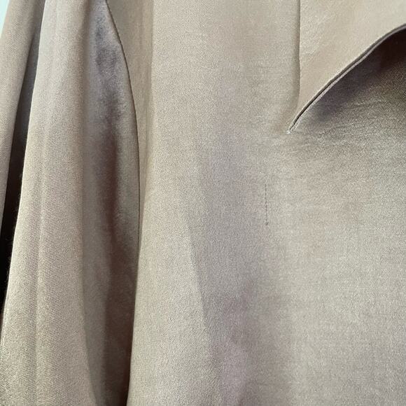 NWT Madewell Darted Button-Up Shirt in Satin Matchstick Size 14 - Picture 10 of 12